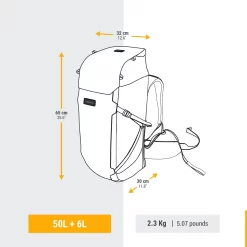 WOMEN’S TRAVEL TREKKING BACKPACK TRAVEL 900 50+6 L WITH SUITCASE OPENING 16 WOMEN’S TRAVEL TREKKING BACKPACK TRAVEL 900 50+6 L WITH SUITCASE OPENING -Outdoor Camping Store k00098c9abe81ff0b556ccc914d17294b