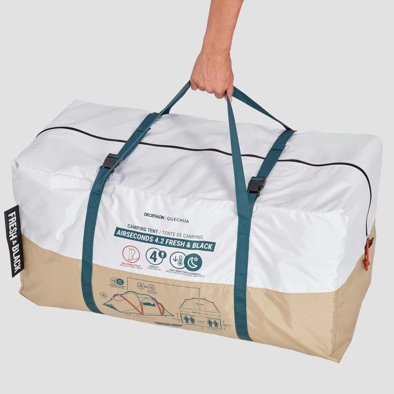 Quechua 4 Man Inflatable Blackout Tent 4 Quechua 4 Man Inflatable Blackout Tent - Image 4