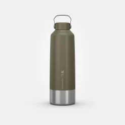 Quechua Stainless Steel Hiking Flask With Screw Cap MH100 1.5 L Khaki -Outdoor Camping Store k12d6030b941f796c8cc3b77928fe5e06