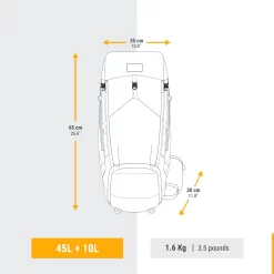 Women's Trekking Backpack 45+10 L -Outdoor Camping Store k19b1f371759eef5905a909c54fea8d49