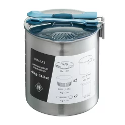 Stainless Steel 2 Person Cooking Set 1.6L -Outdoor Camping Store k1e4b7576c5d355d320828b3827621564