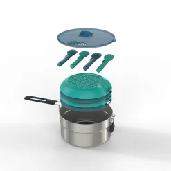 Quechua Hiker's Camping Stainless Steel Cooking Set MH100 4 Person (2.6 L)