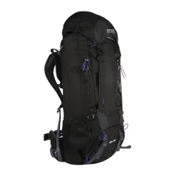 Regatta Blackfell III 60+10L Expandable Rucksack (Black/Surfspray Blue)