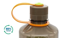 Nalgene 1L Narrow Mouth Sustain Water Bottle - Made From 50% Plastic Waste -Outdoor Camping Store k8fad8decd938fb9205bb77db2dbebbd6