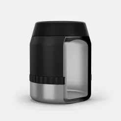 Quechua Stainless Steel Isothermal Food Box For Hiking MH500 0.8 L With Bowl Black -Outdoor Camping Store k9f40abb231a9b0315e9797b5a6166181