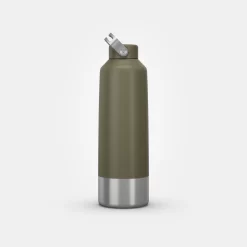 Quechua Stainless Steel Hiking Flask With Screw Cap MH100 1.5 L Khaki -Outdoor Camping Store kb11e5d4c216442f1edabe12e139aa85a