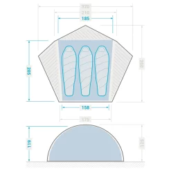 3 Man Dome Trekking Tent - MT900 -Outdoor Camping Store kd820af0f861d344440f1cee721775940