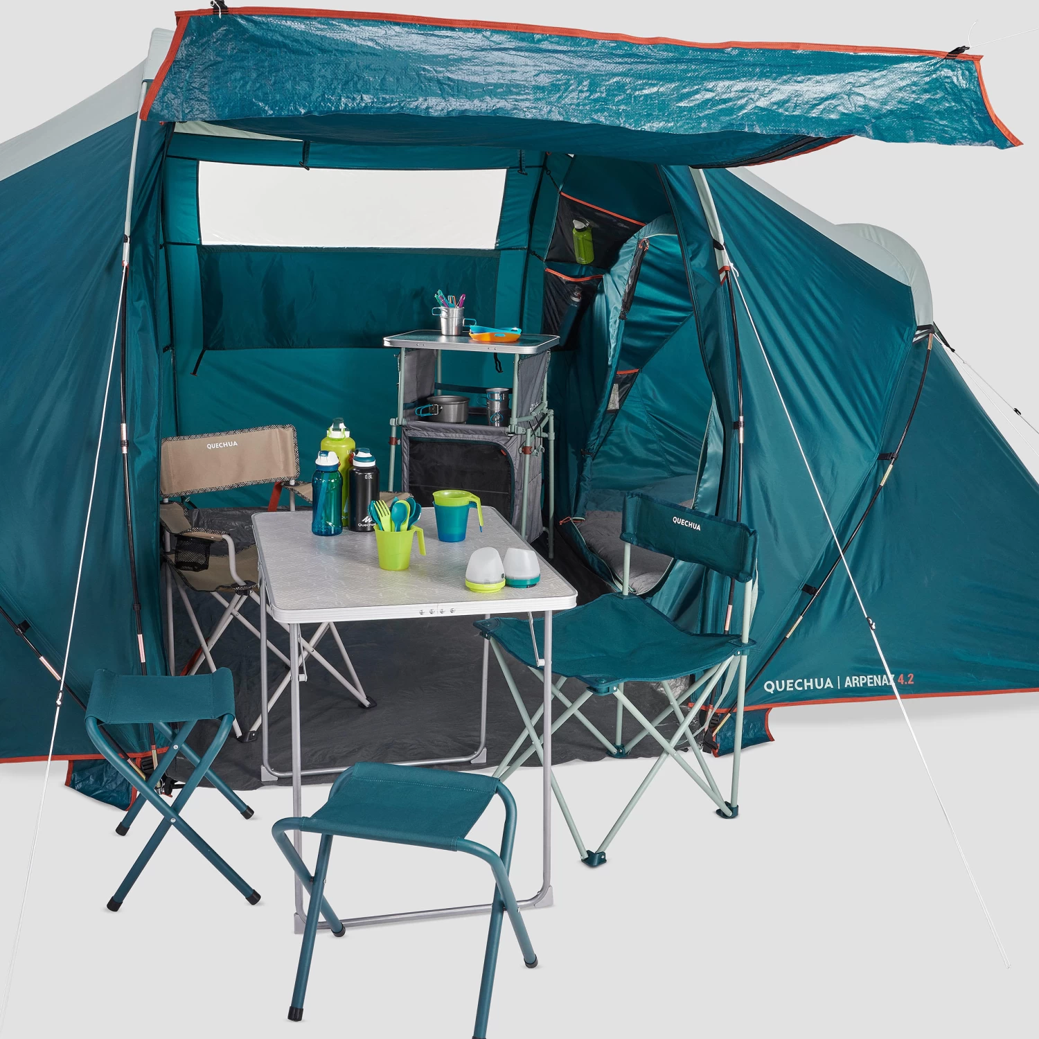 Quechua 4 Man Tent With Poles - Arpenaz 4.2 11 Quechua 4 Man Tent With Poles - Arpenaz 4.2 - Image 11