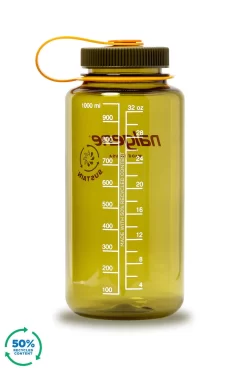 Nalgene 1L Wide Mouth Sustain Water Bottle - Made From 50% Plastic Waste -Outdoor Camping Store kff1d49a1045305647639cabdb232c8a5